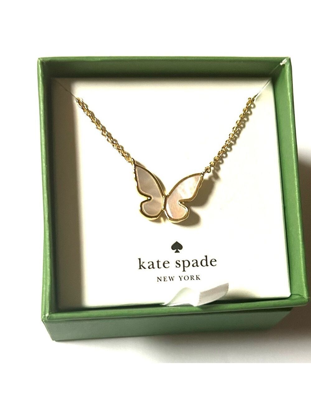 Kate Spade All Flutter Butterfly Necklace New